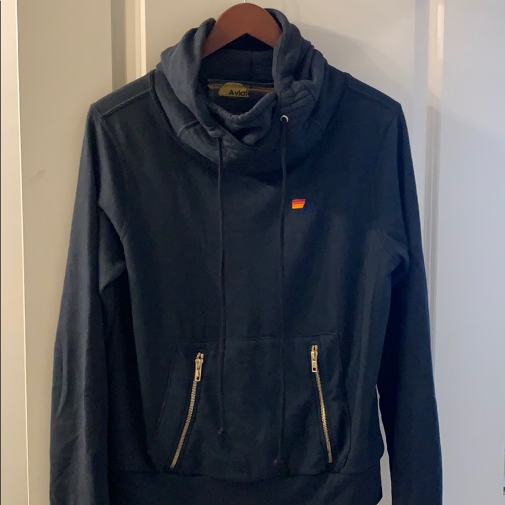 Charcoal Aviator Nation ninja hoodie size small